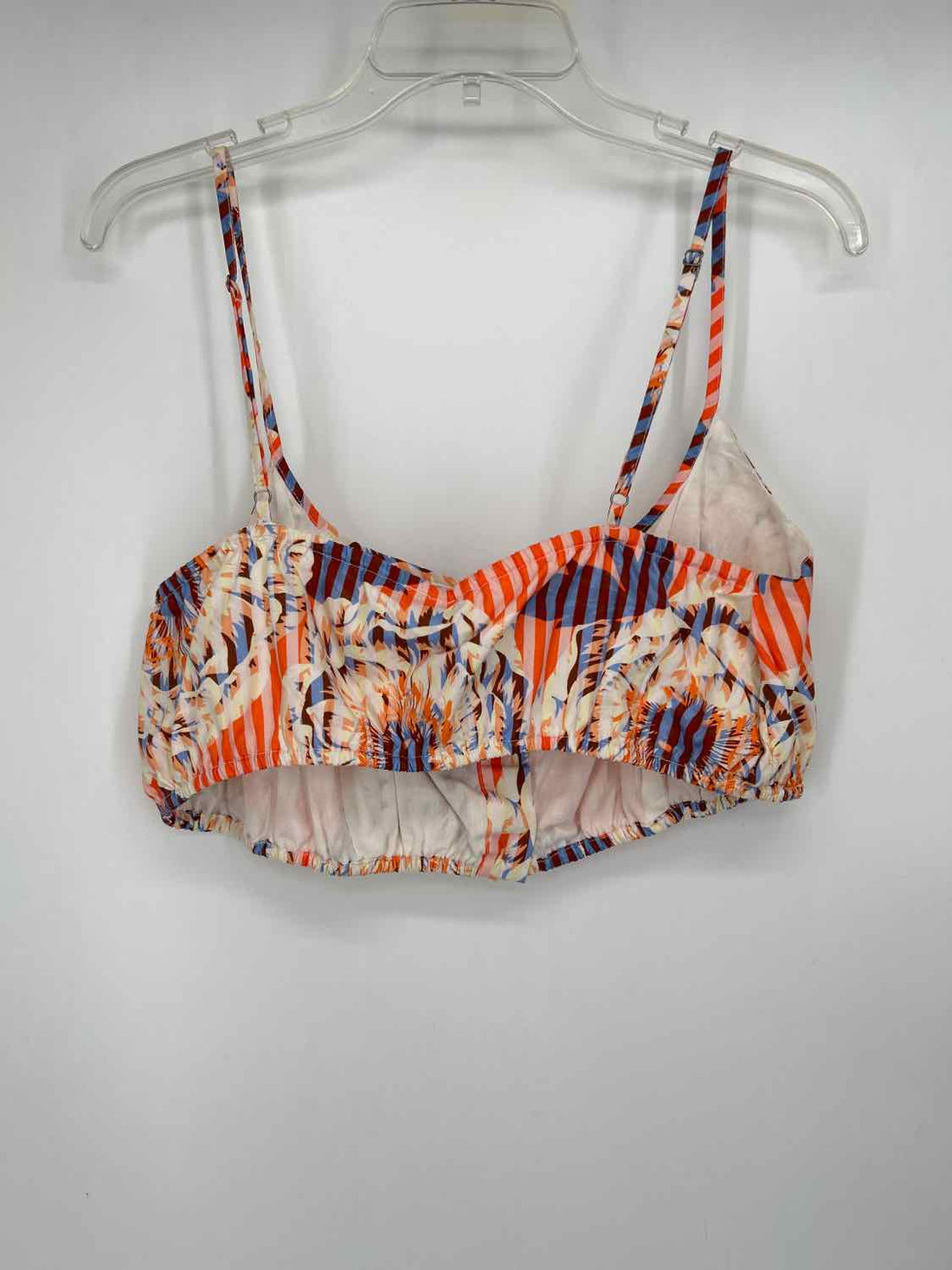 By Anthropologie Size L Orange Floral Tank Top