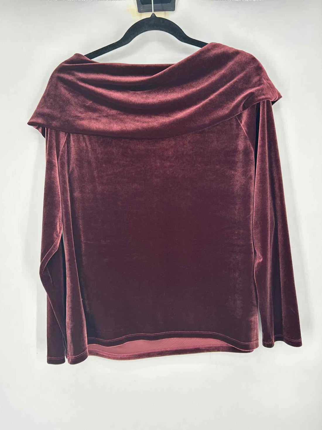 Talbots Size XLP Burgundy Velvet Long Sleeve