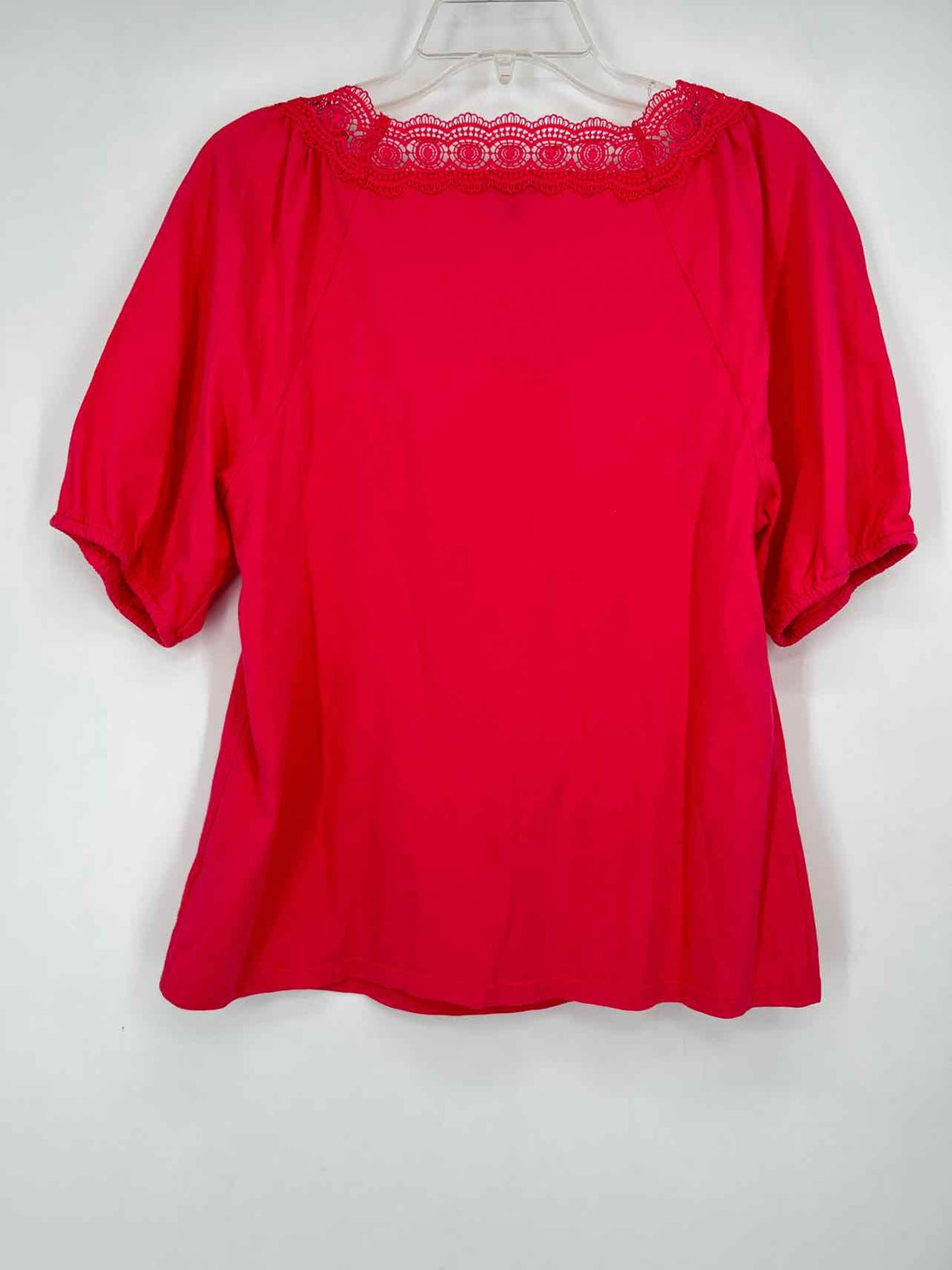 Talbots Size M Dark Pink Short Sleeve
