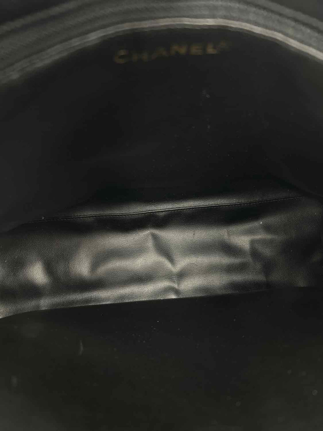 Chanel Cocoball V-Stitch Matelasse Black Caviar Leather Tote Bag