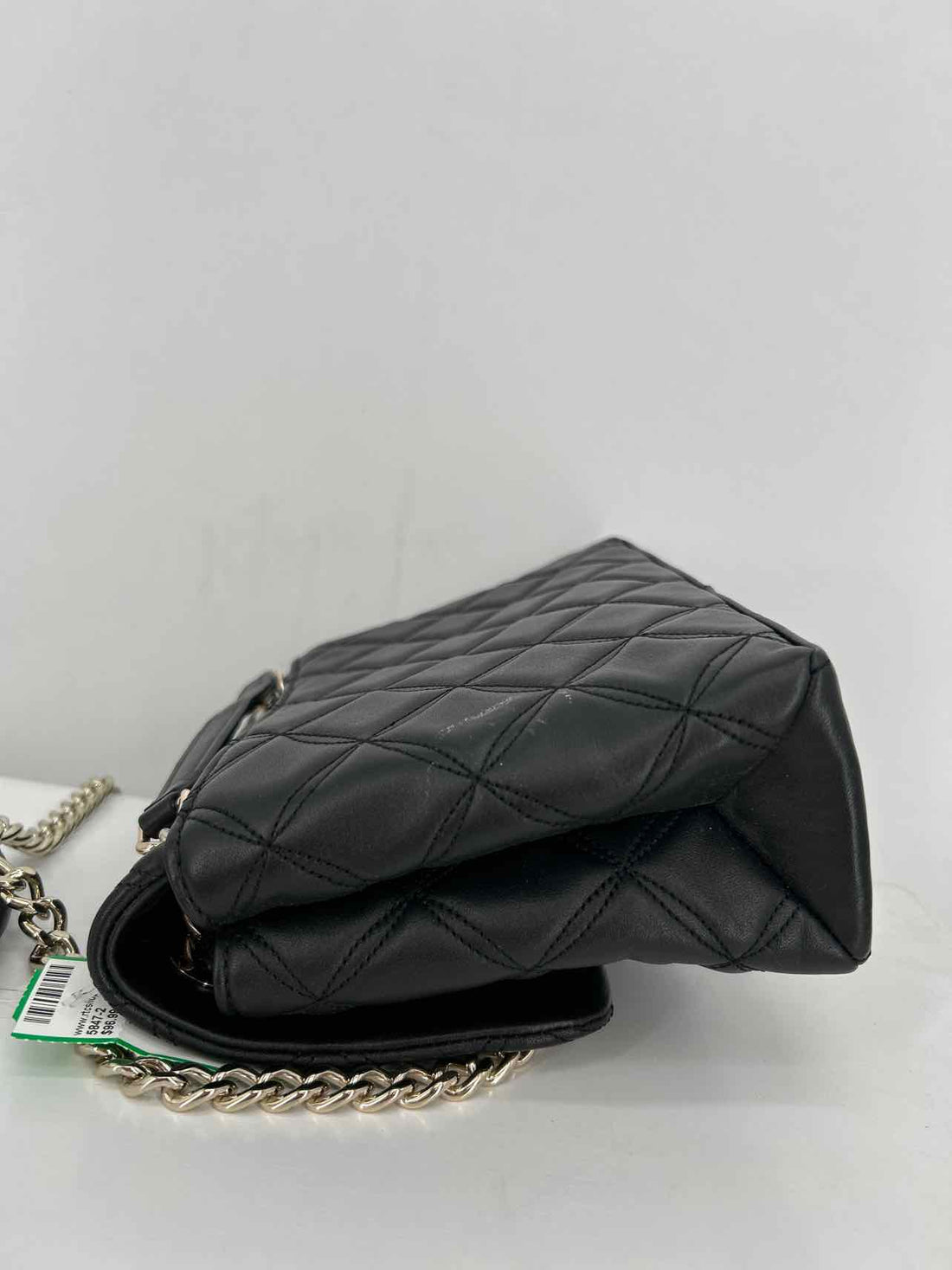 Kate Spade Black & Gold Quilted Leather Pre Owned Shoulder