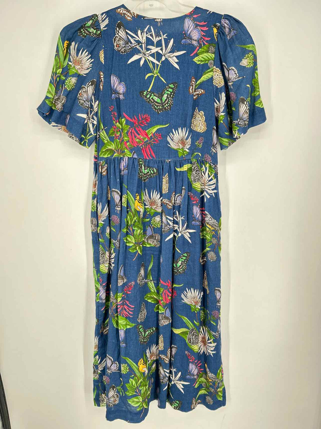 J McLaughlin Size S Navy Print Short Sleeve Dress