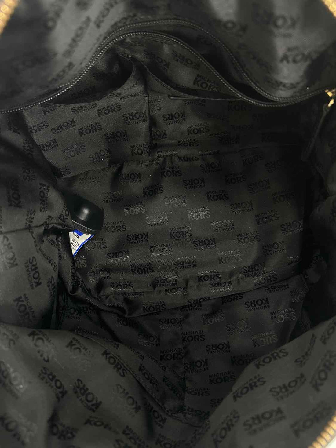 Michael Kors Black & Tan Canvas/Leather Satchel