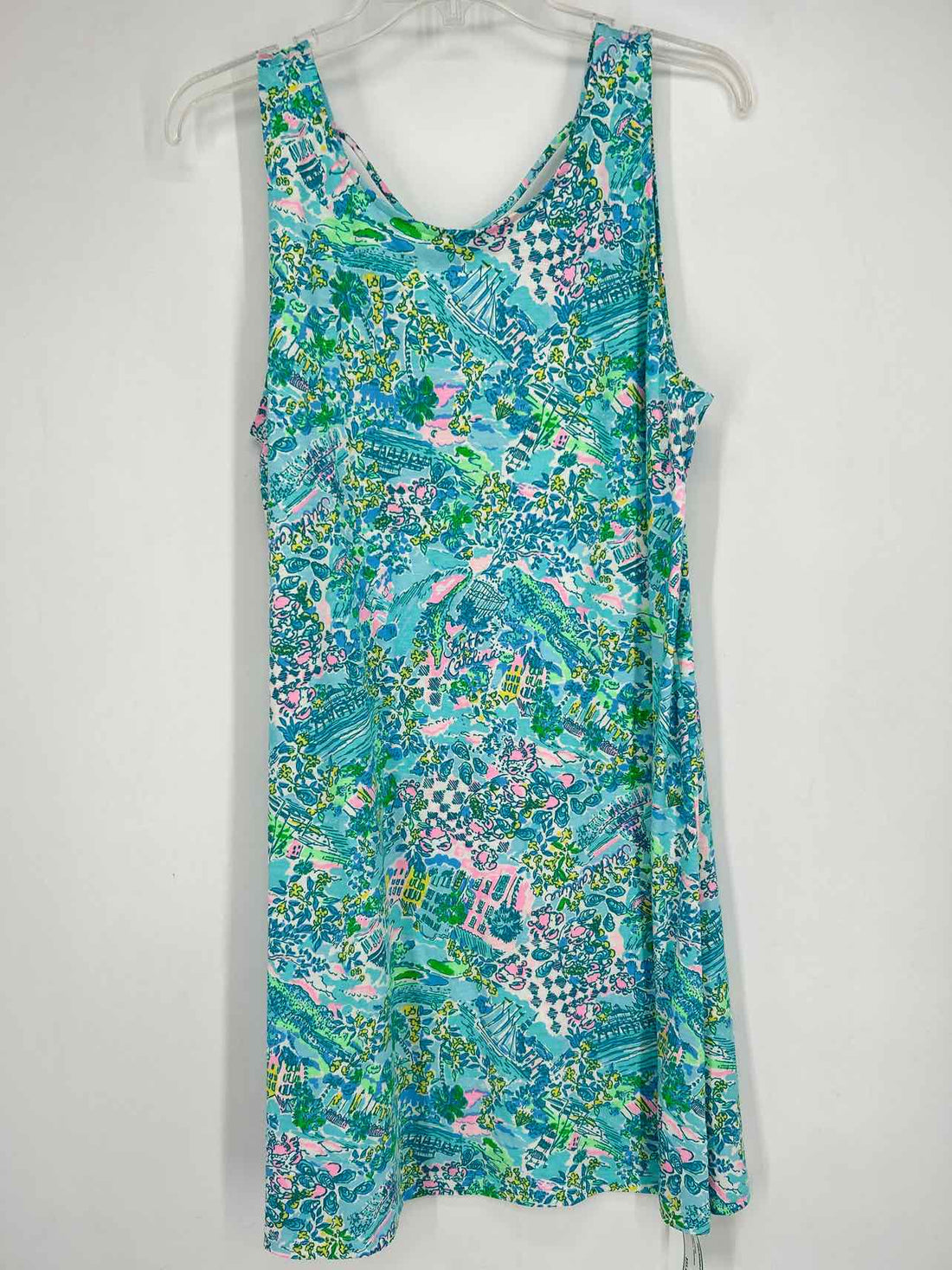 Lilly Pulitzer L Light Blue Print Sleeveless Lilly Pulitzer Dress