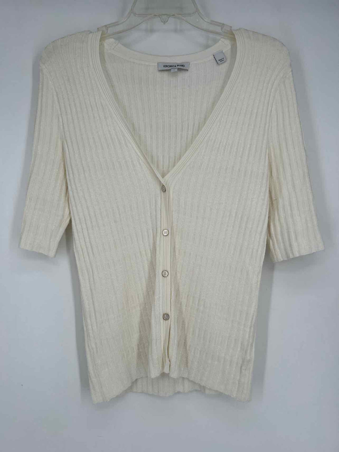Veronica Beard Size L Ivory Short Sleeve