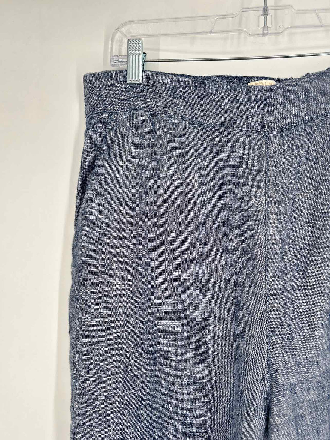 Catherine Malandrino Size L Navy Linen Pants