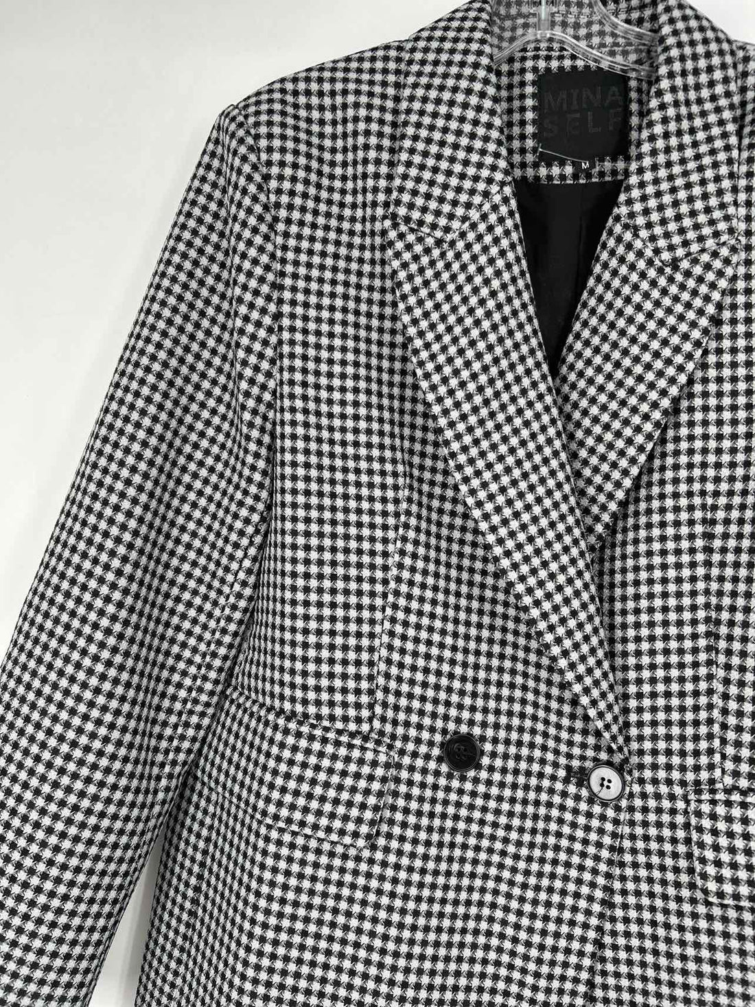 Mina Self Size M Black & White Blazer