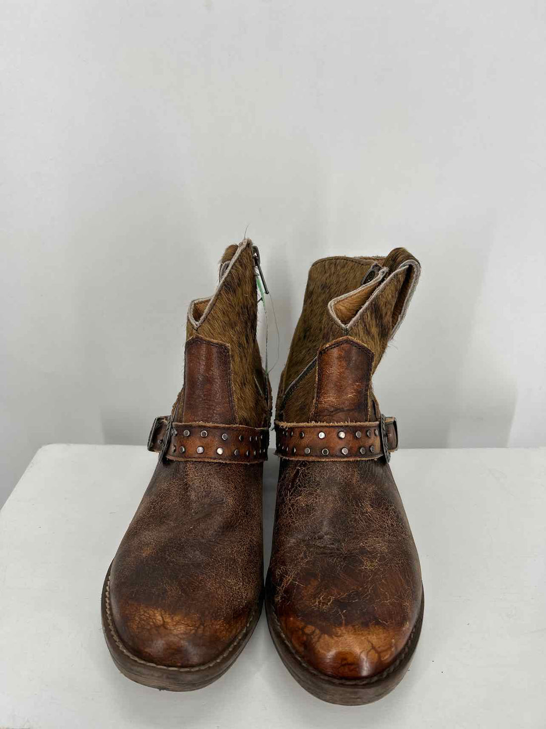 Sterling River Boots Women Size 7.5 Brown Leather/Calf Hair Ankle Boot