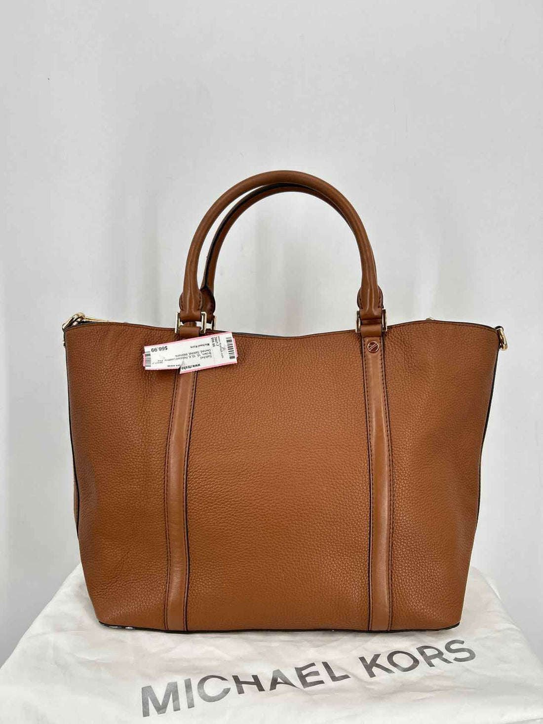 Michael Kors Brown Pebbled Leather Pre Owned Satchel