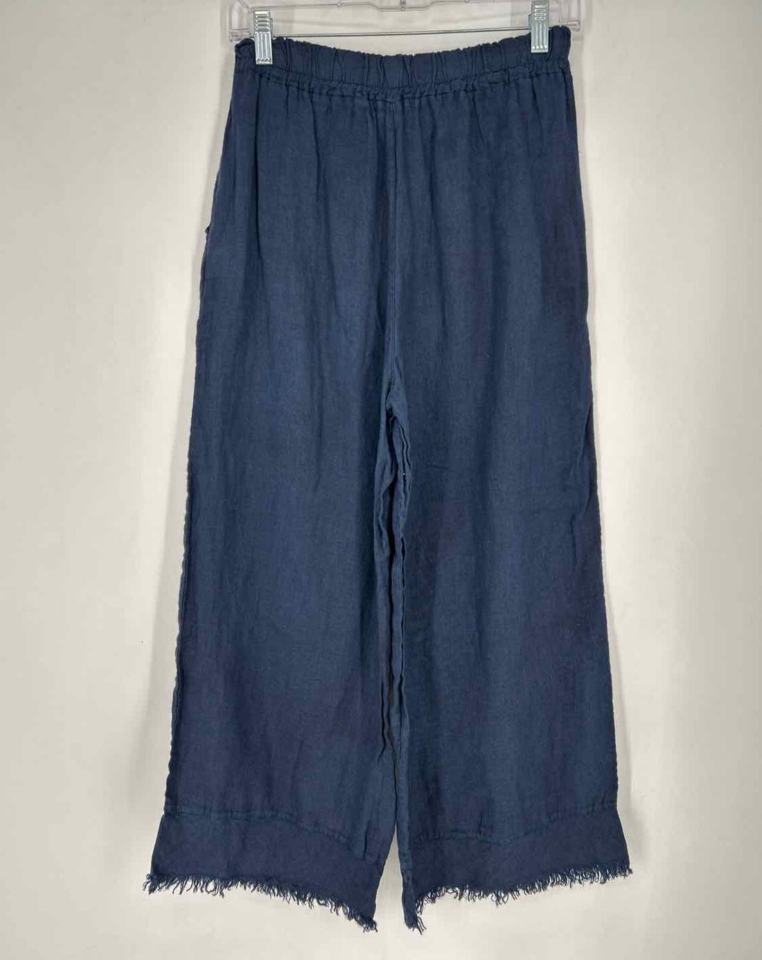 Tempo Paris Size M Navy Linen 100% Pants
