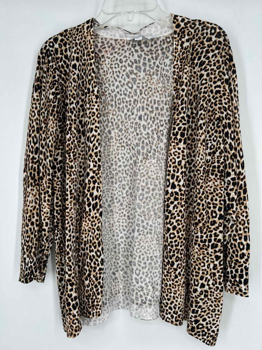 Chicos Size 2 (L) Leopard Cardigan