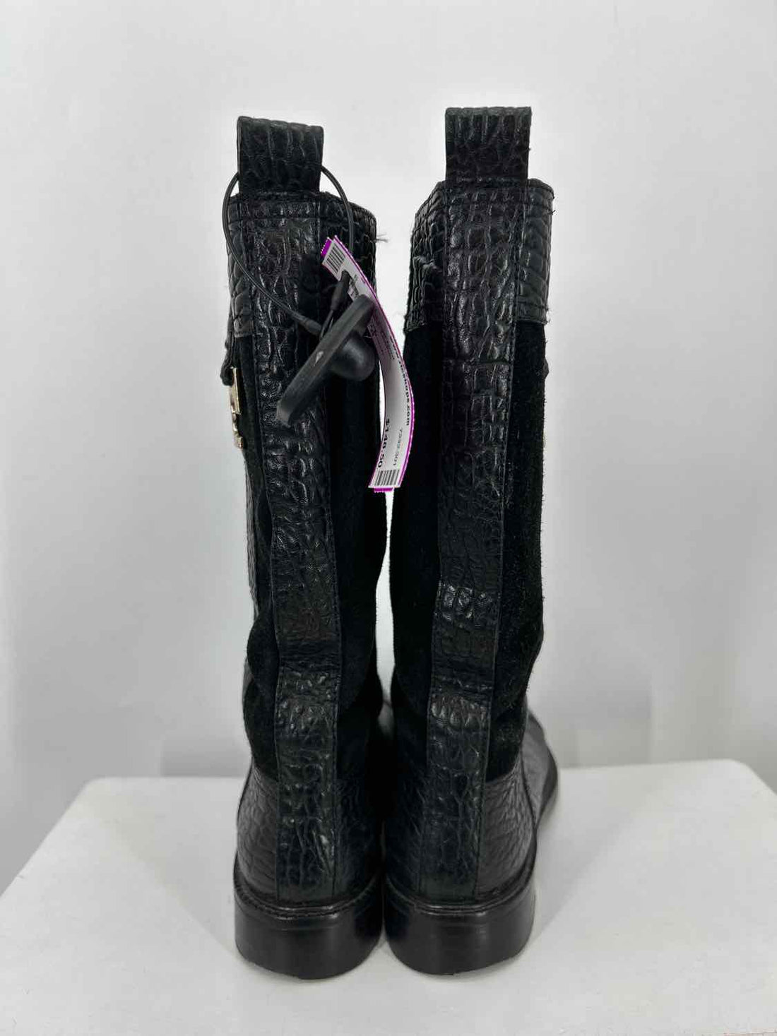 Tory Burch Women Size 8.5 Black Leather Mid Calf Boot