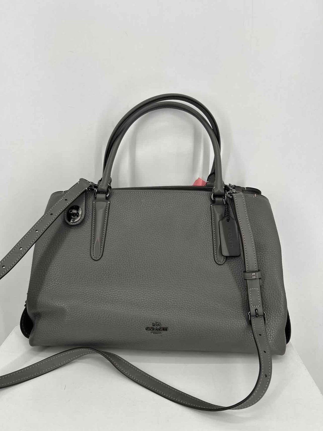 Coach Gray Pebbled Leather Good Hobo