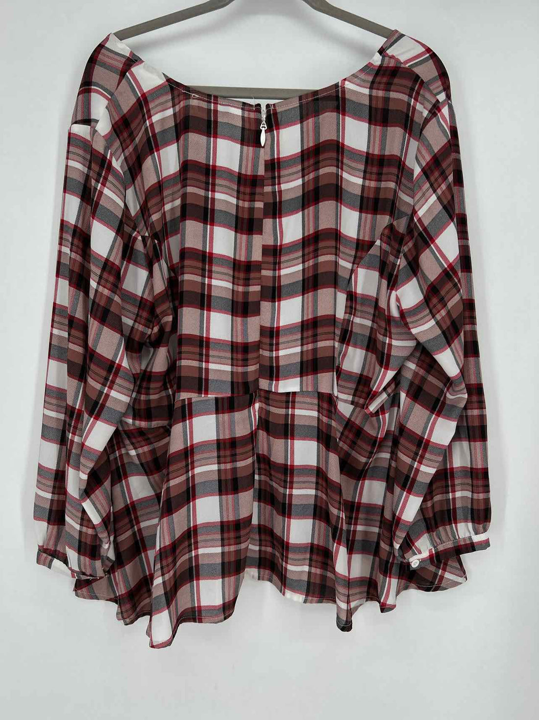 Torrid Size 2 Red Plaid Long Sleeve
