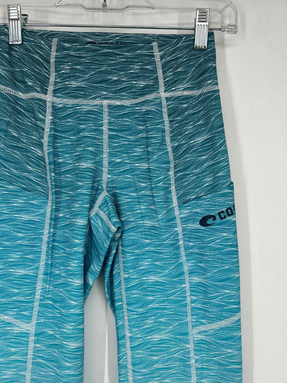 Costa Size S Blue & White Active Leggings