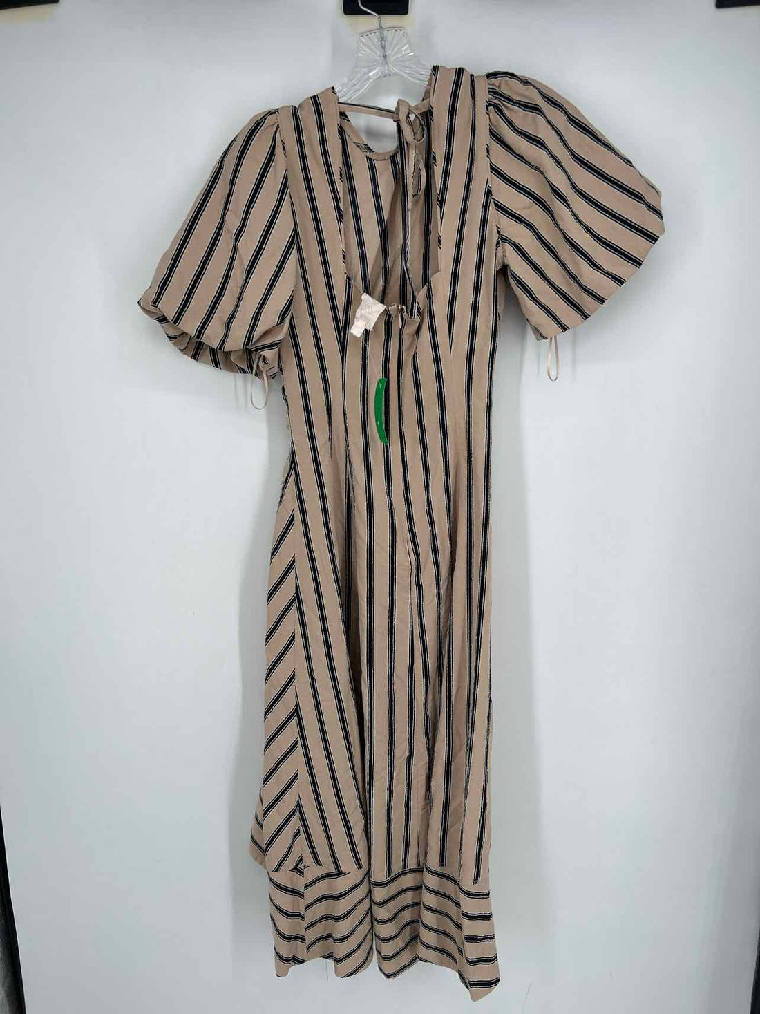 Cinq a Sept Size 00 Khaki & Black Striped Dress