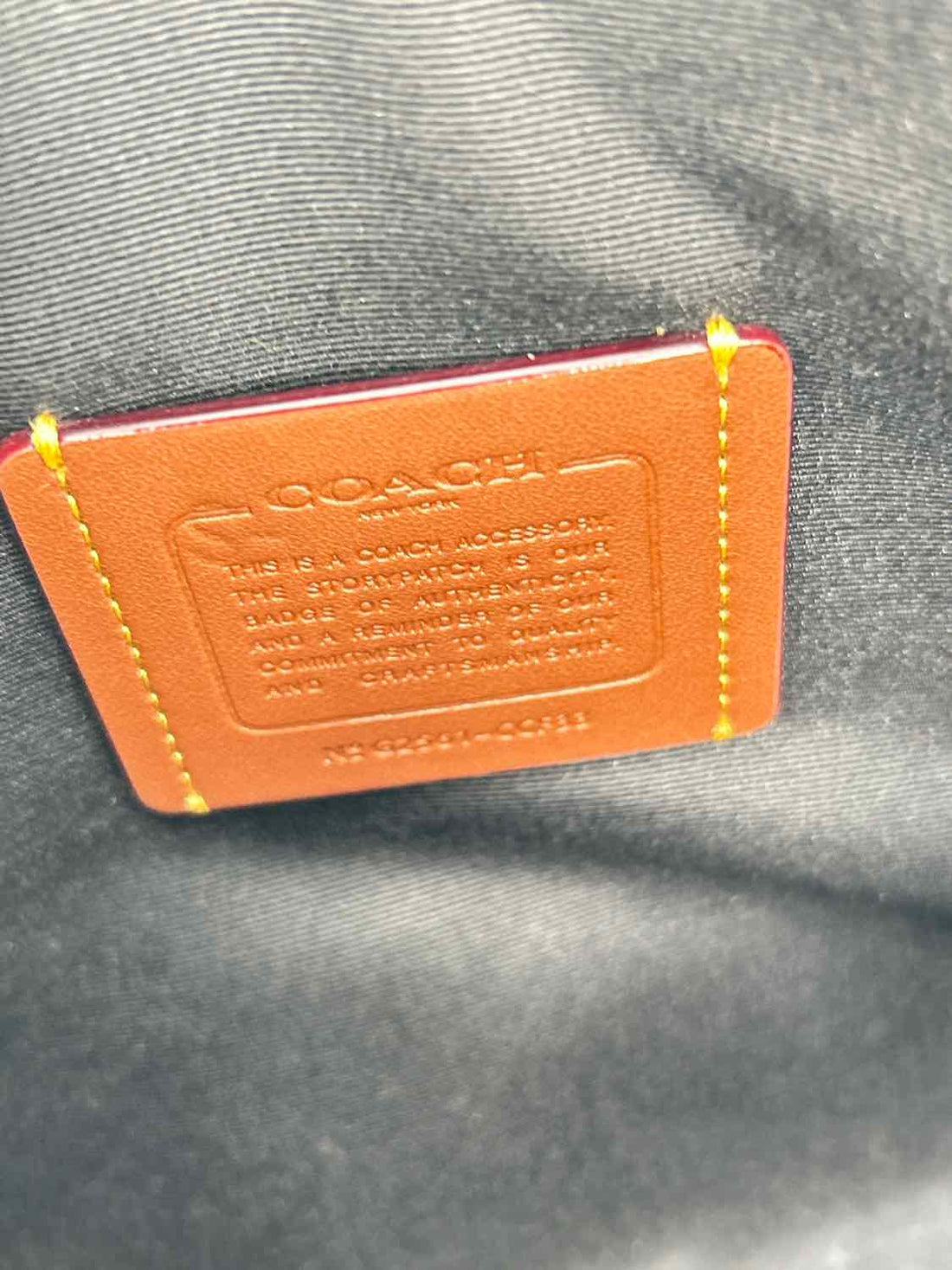 Coach Black Pebbled Leather Pouch