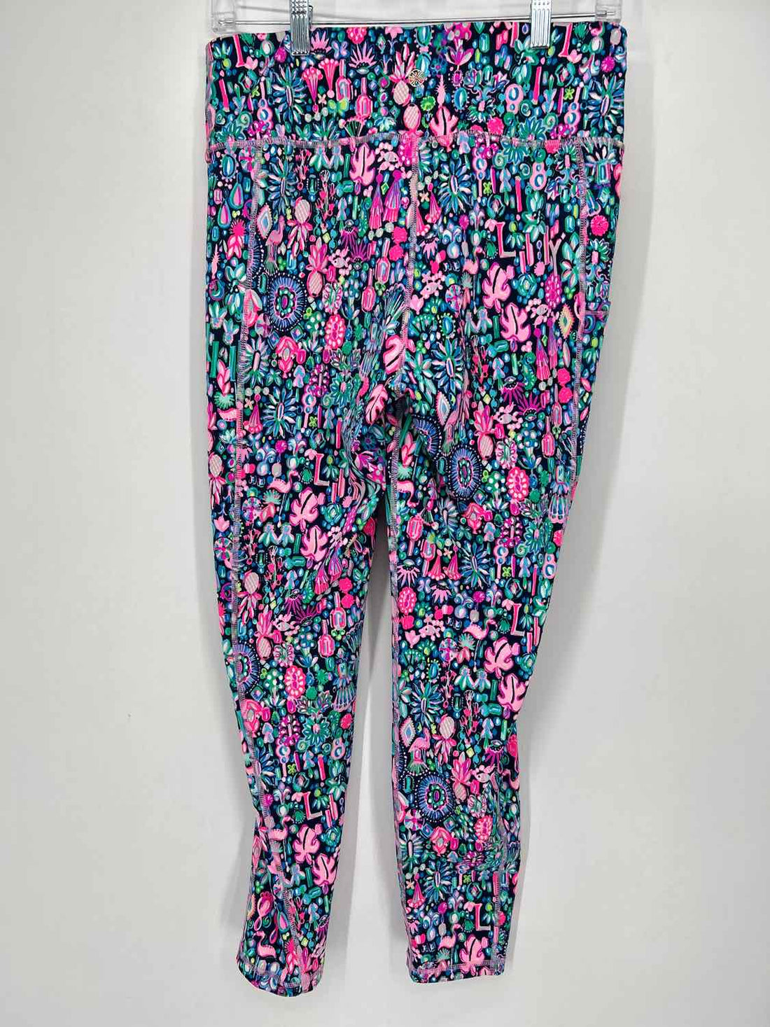 Size L Black & Pink Multi Color Lilly Pulitzer Luxletic Leggings