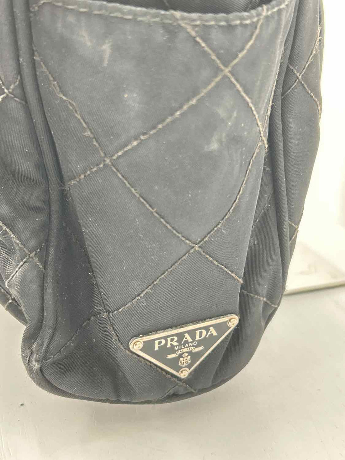 Prada  Tessuto Quilted Chain Black Vintage LUXURY