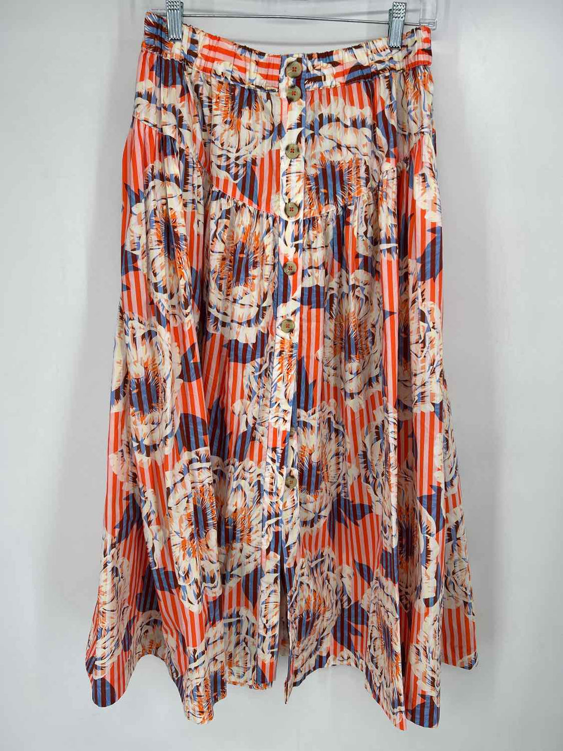 By Anthropologie Size S Orange Floral Skirts