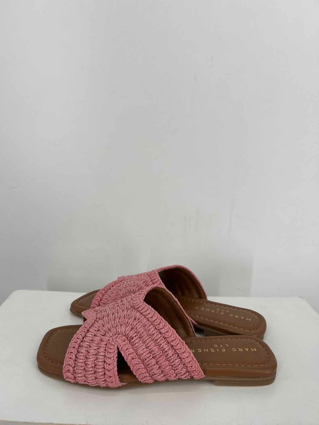 Marc Fisher Women Size 7 Pink Straw Sandals