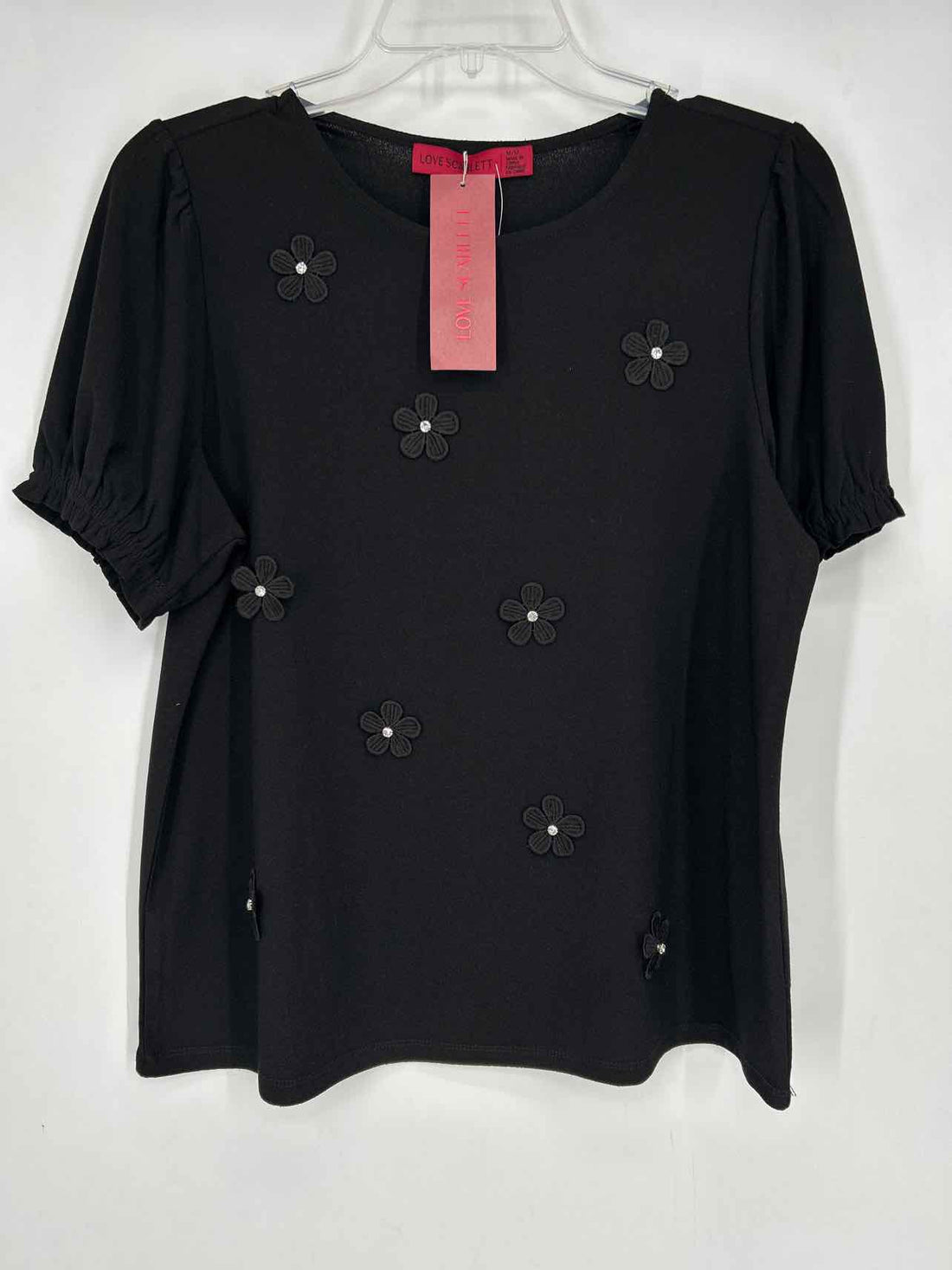 Love Scarlet Size M Black NWT Short Sleeve