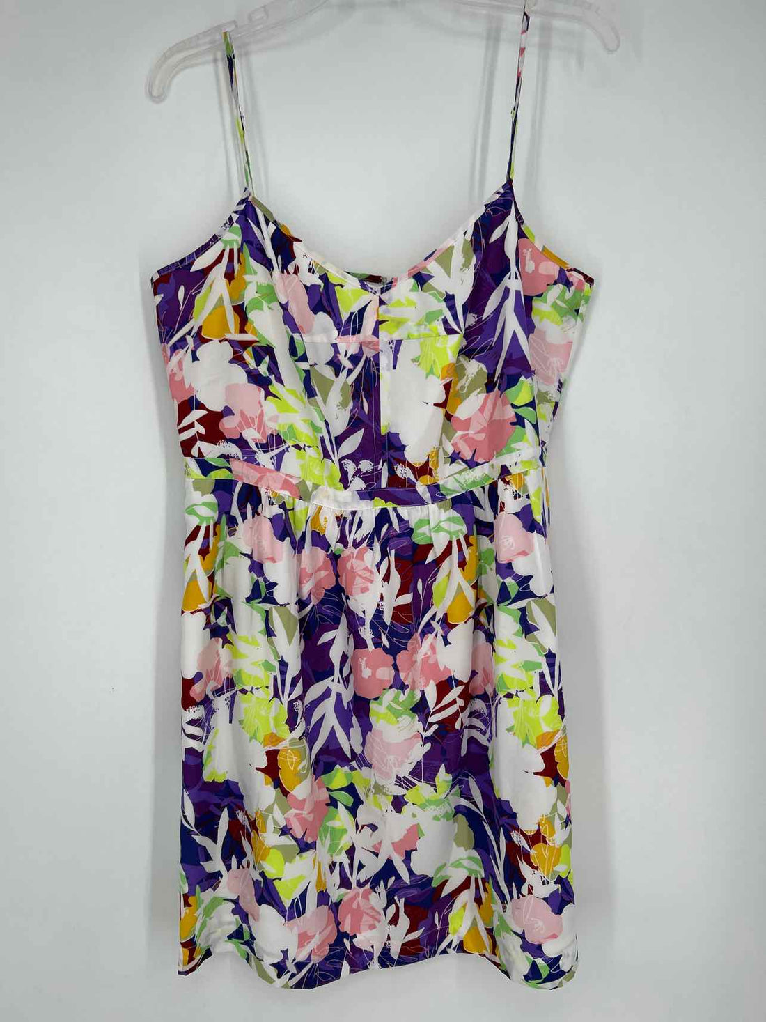 J Crew Size 14 Purple Multi Color Floral Sleeveless Dress