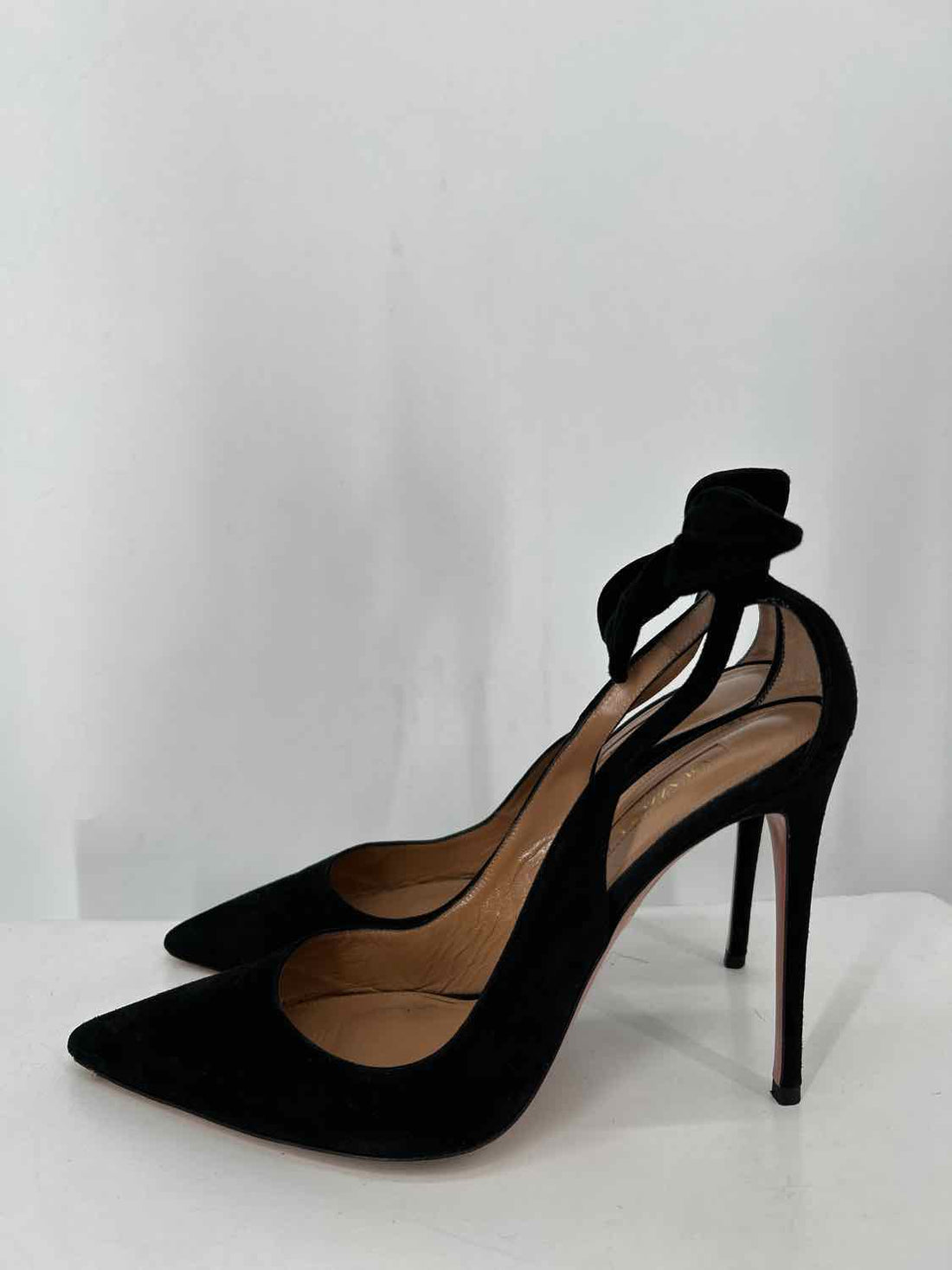 Aquazzura Women Size 40 Black Genuine Leather LUXURY