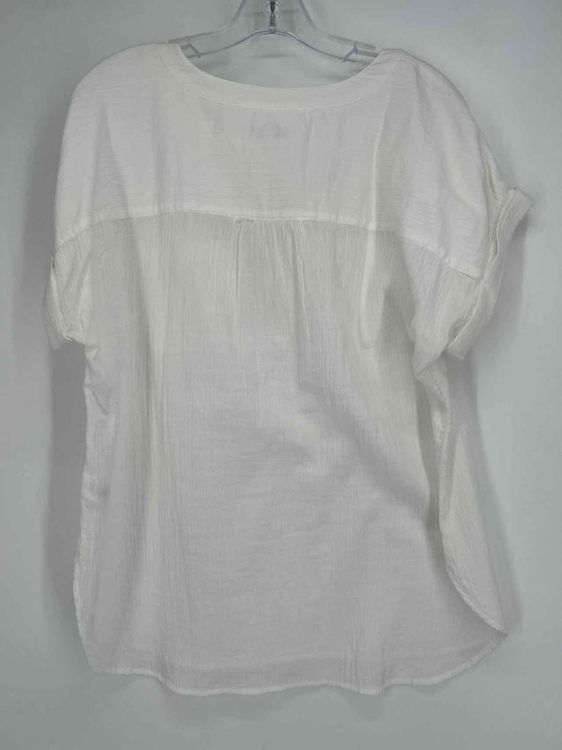 Talbots Size L White Short Sleeve