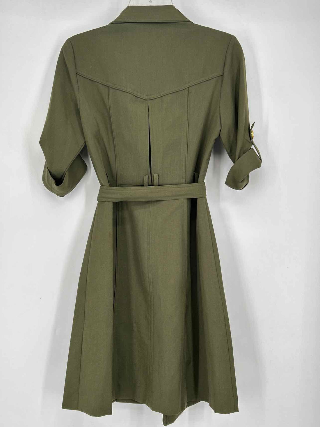 Sharagano Size 4 Olive Short Sleeve Dress