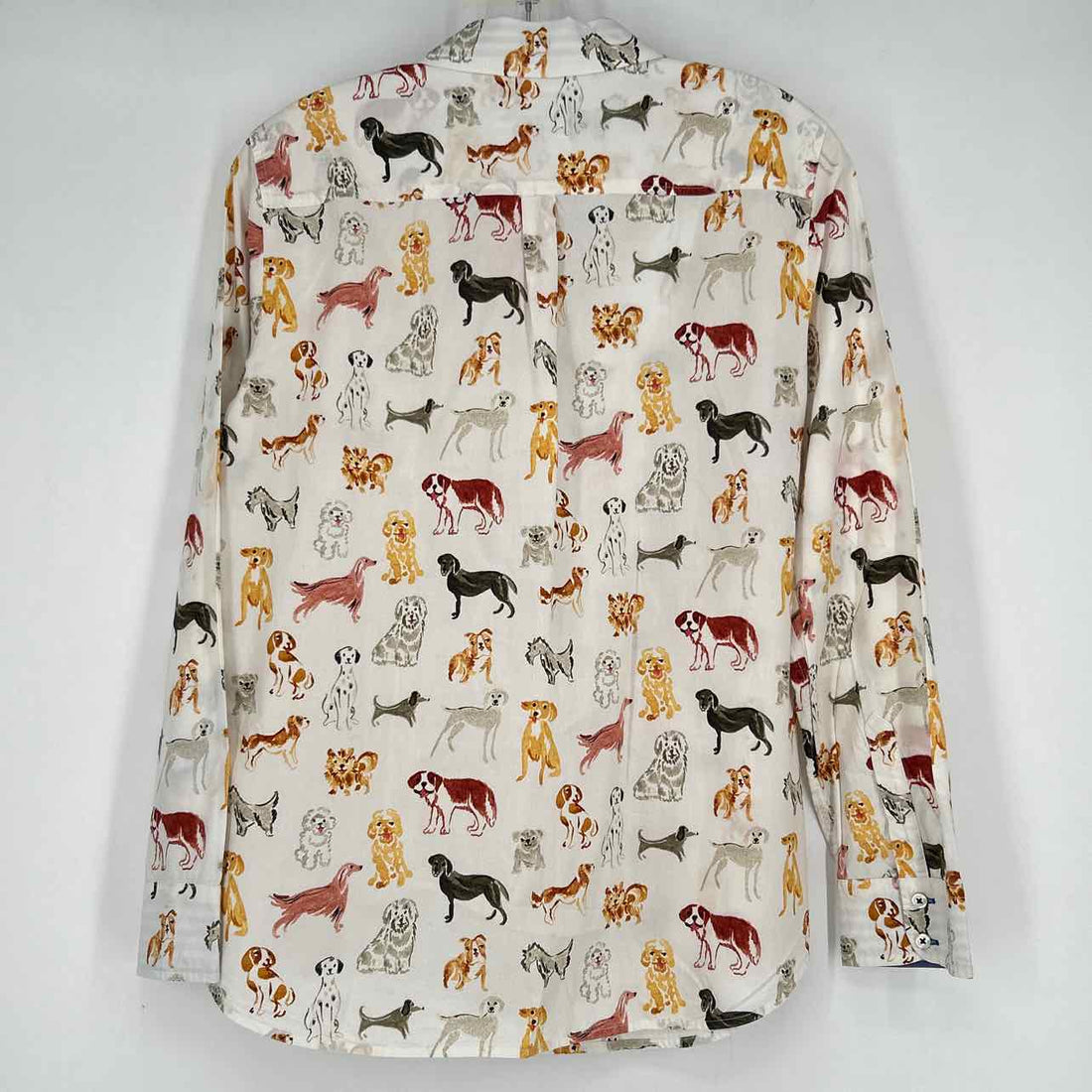 Talbots Size M White Print Long Sleeve