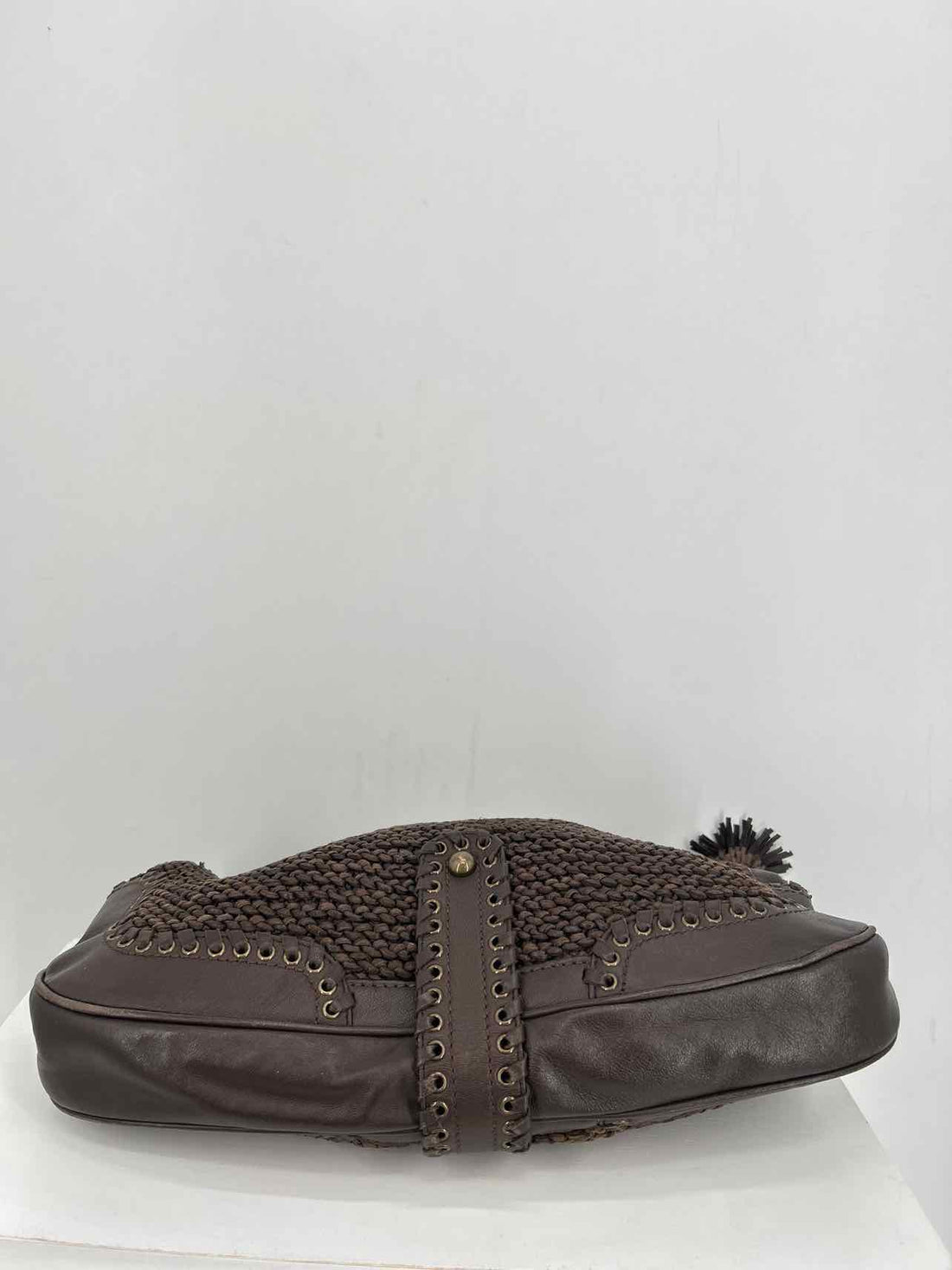 Isabella Fiore Dark Brown Leather Excellent Condition Hobo