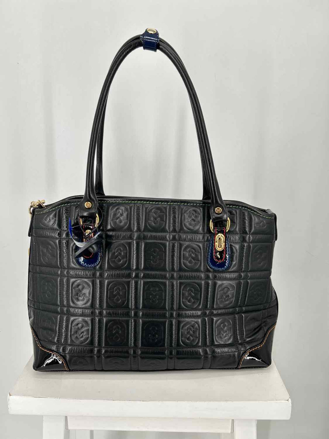 Marino Orlandi Black Quilted Leather Tote