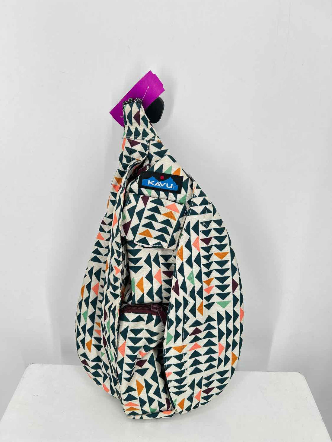 Kavu Beige & green print Canvas Crossbody