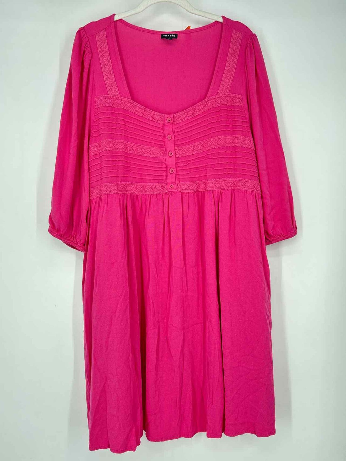 Torrid Size 2X Pink Long Sleeve Dress