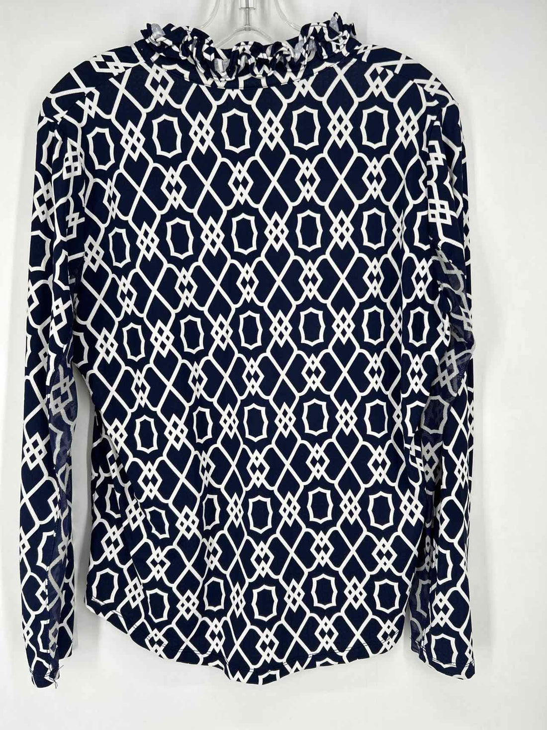 G lifestyle Size L Navy & White Long Sleeve Active Tops