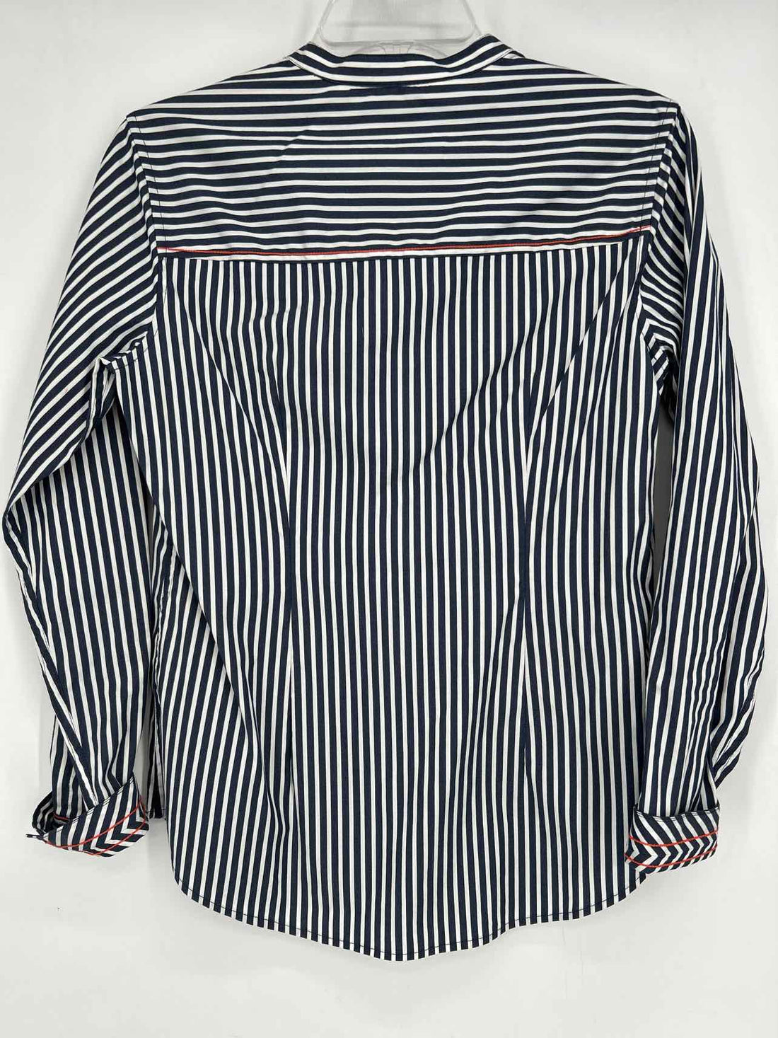 Tommy Bahama Size S Navy & White Striped Long Sleeve