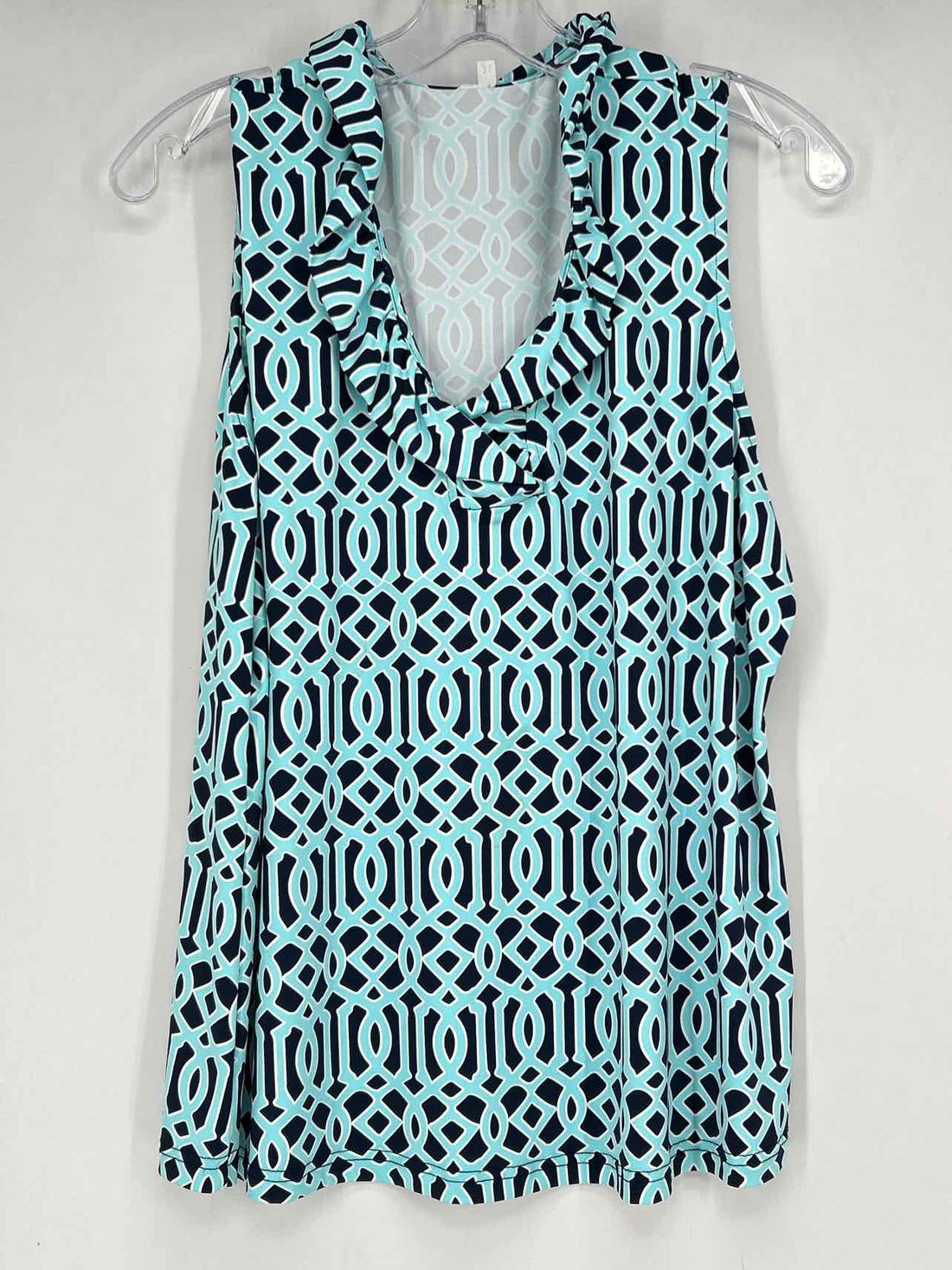 Lulu B Size XL Navy Print Sleeveless