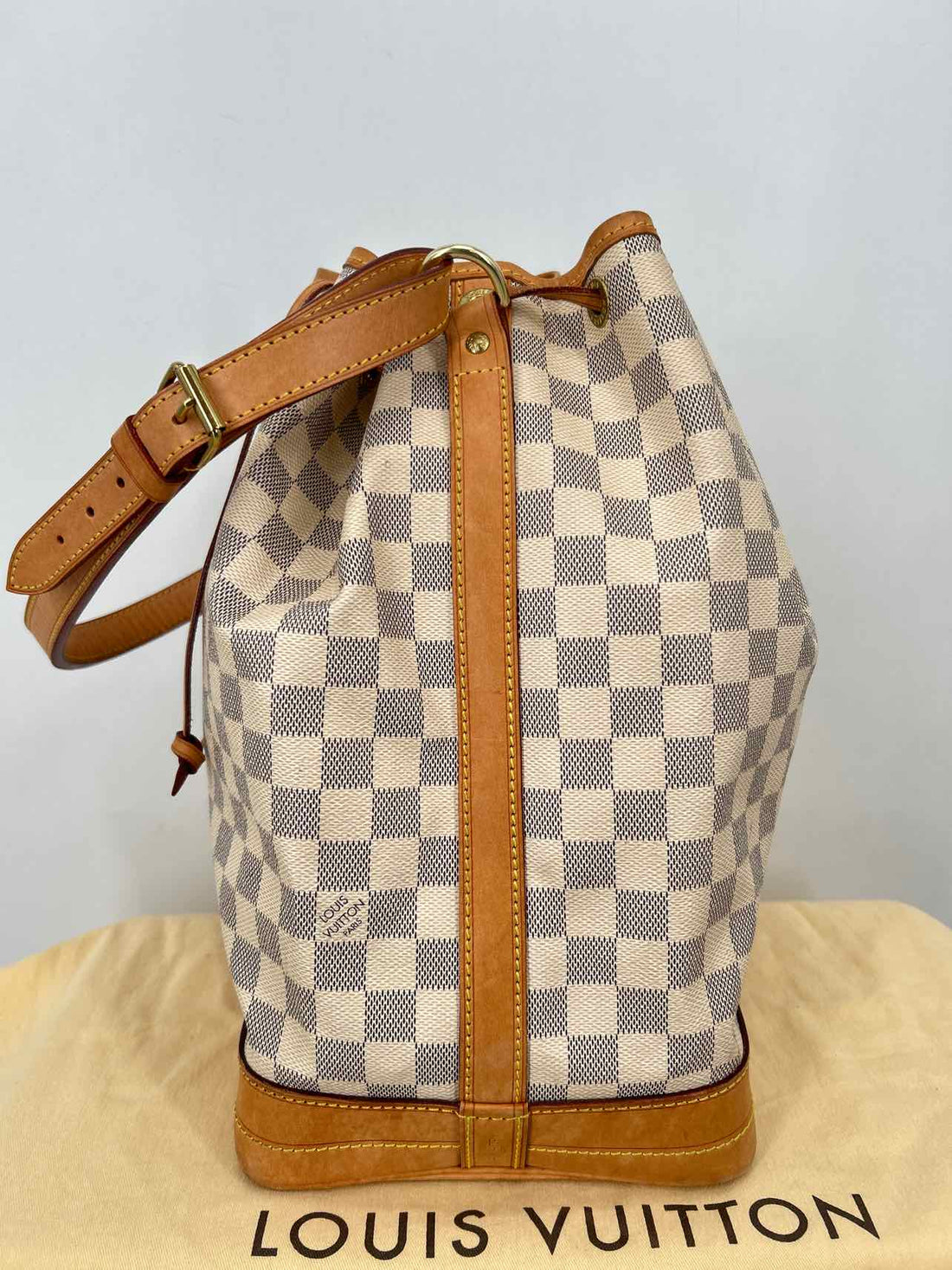 Louis Vuitton Noe GM  Damier Azur Leather & Coated Canvas LUXURY