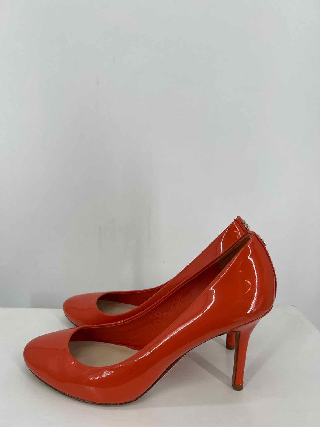 Coach Women Size 8.5 Orange Patent Leather Heels