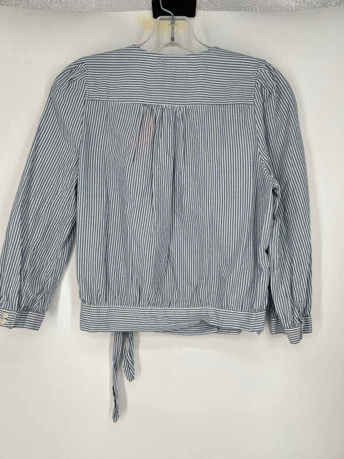 Madewell Size M Blue & White Striped Long Sleeve