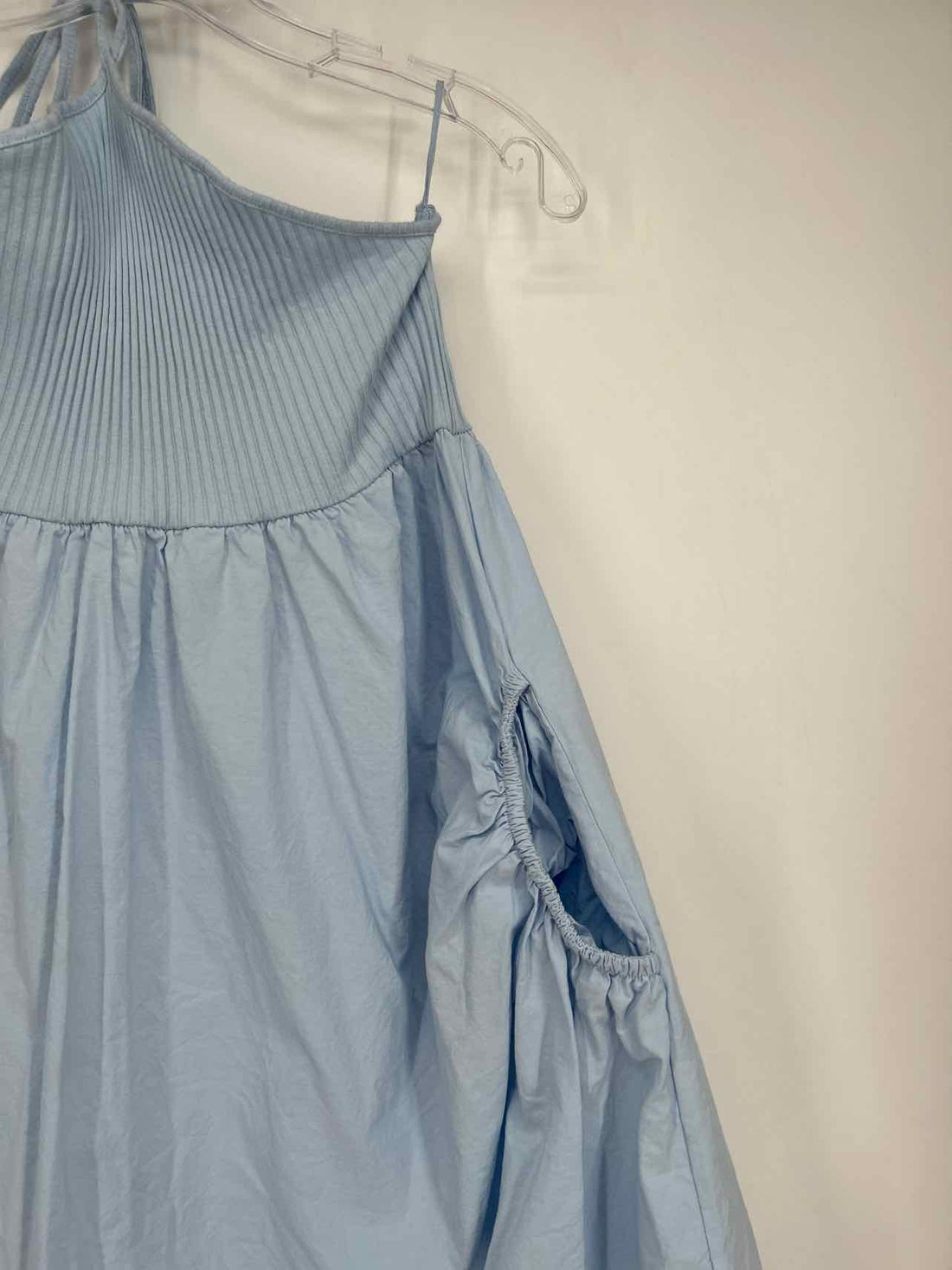Zara Size S Light Blue One Shoulder Dress