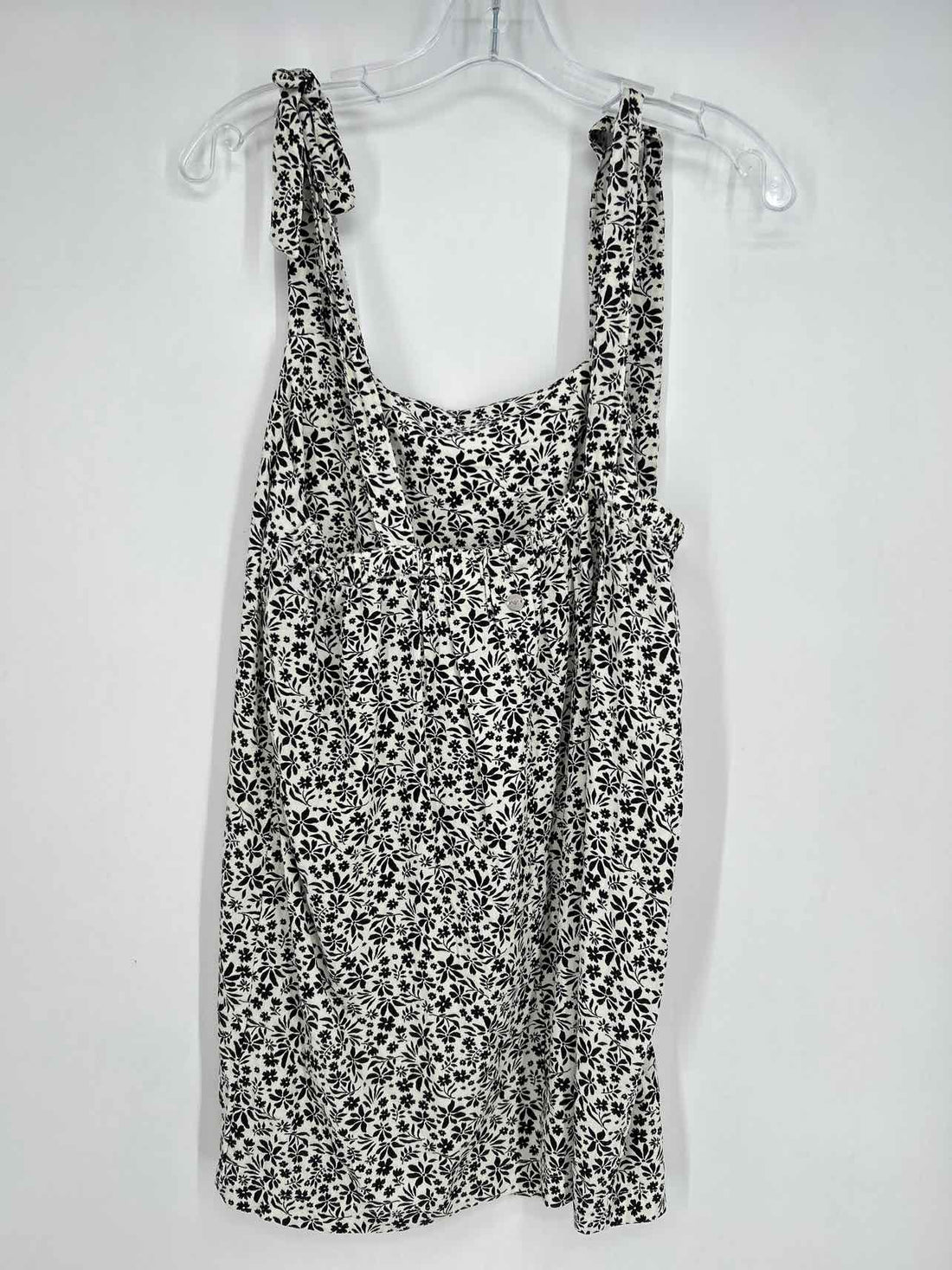 Roxy Size S White & Black Print Sleeveless Dress