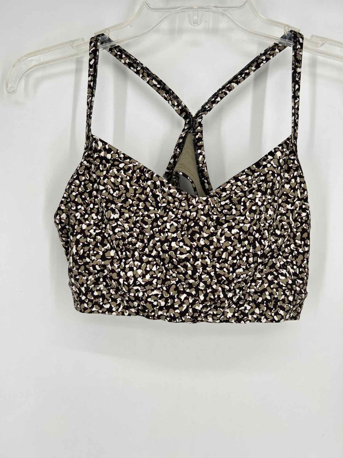 Athleta Size M Black & Olive Print Active Sports Bras