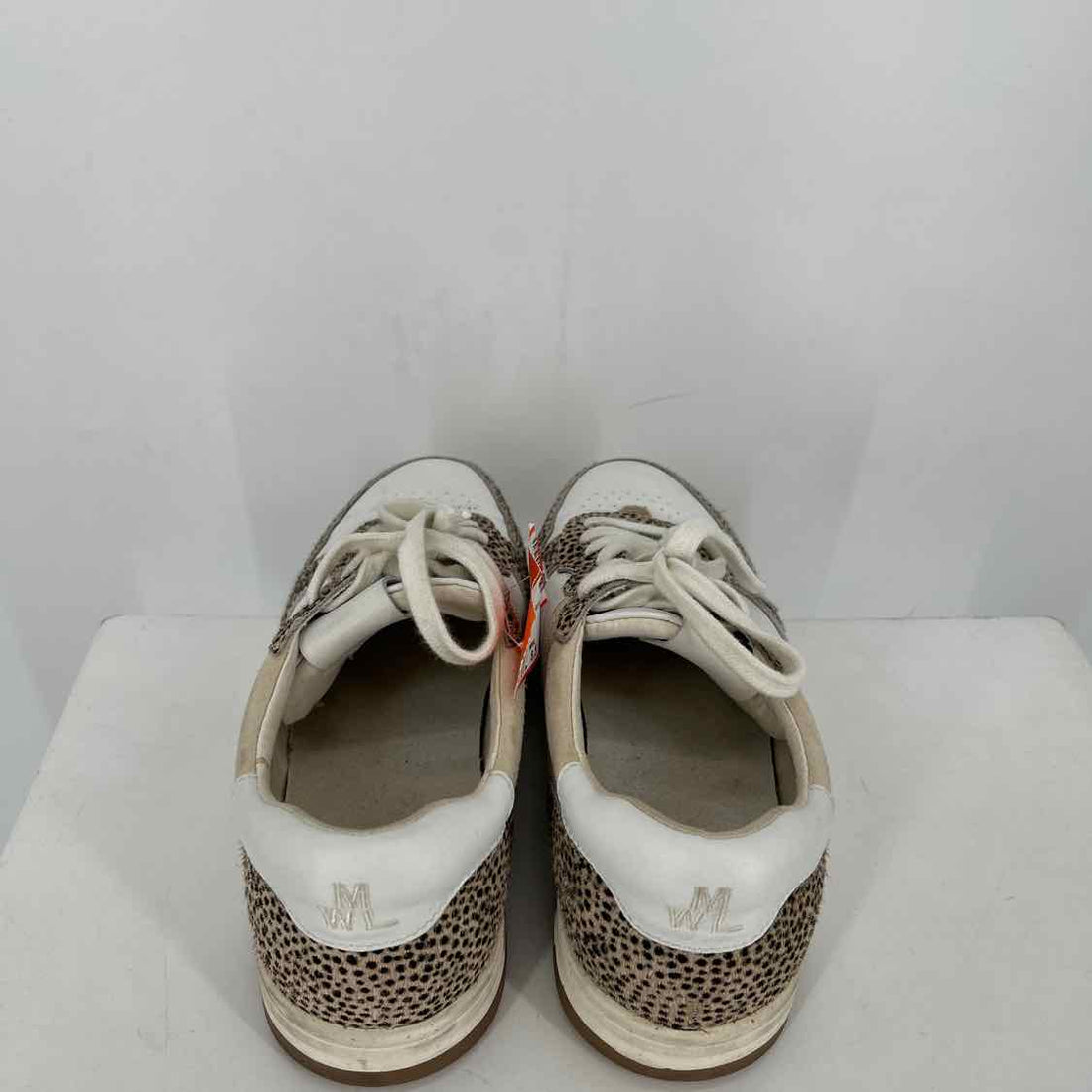 MWL Women Size 8.5 White w Leopard Sneakers