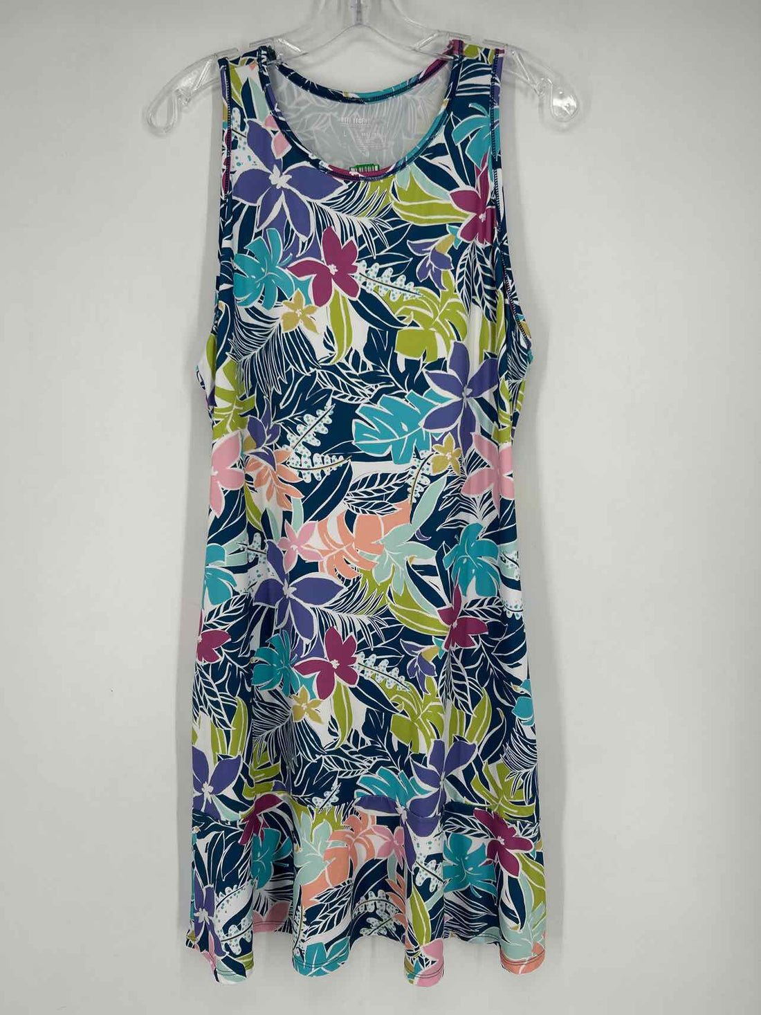 Reel Legends Size L Navy Floral Sleeveless Dress