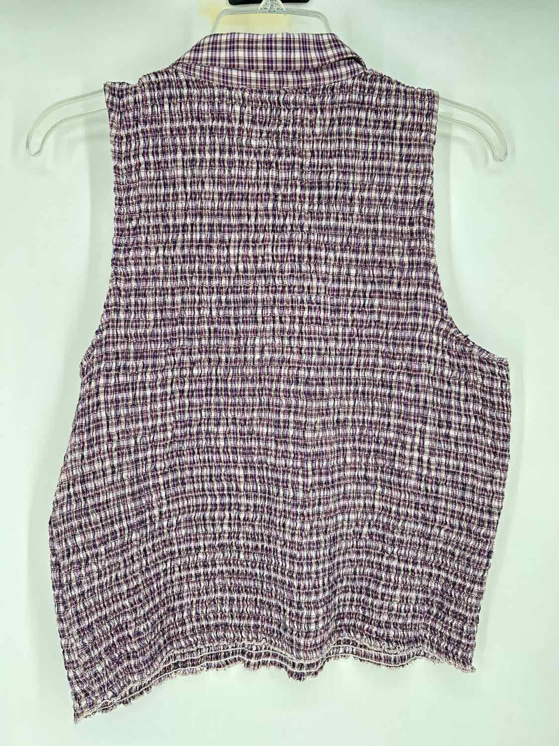 Pilcro Size XL Purple Plaid Sleeveless