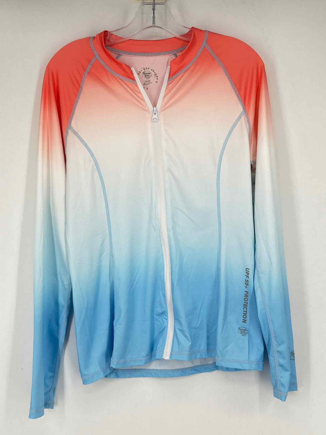 Banana Boat Size L Coral Ombre Long Sleeve Active Tops