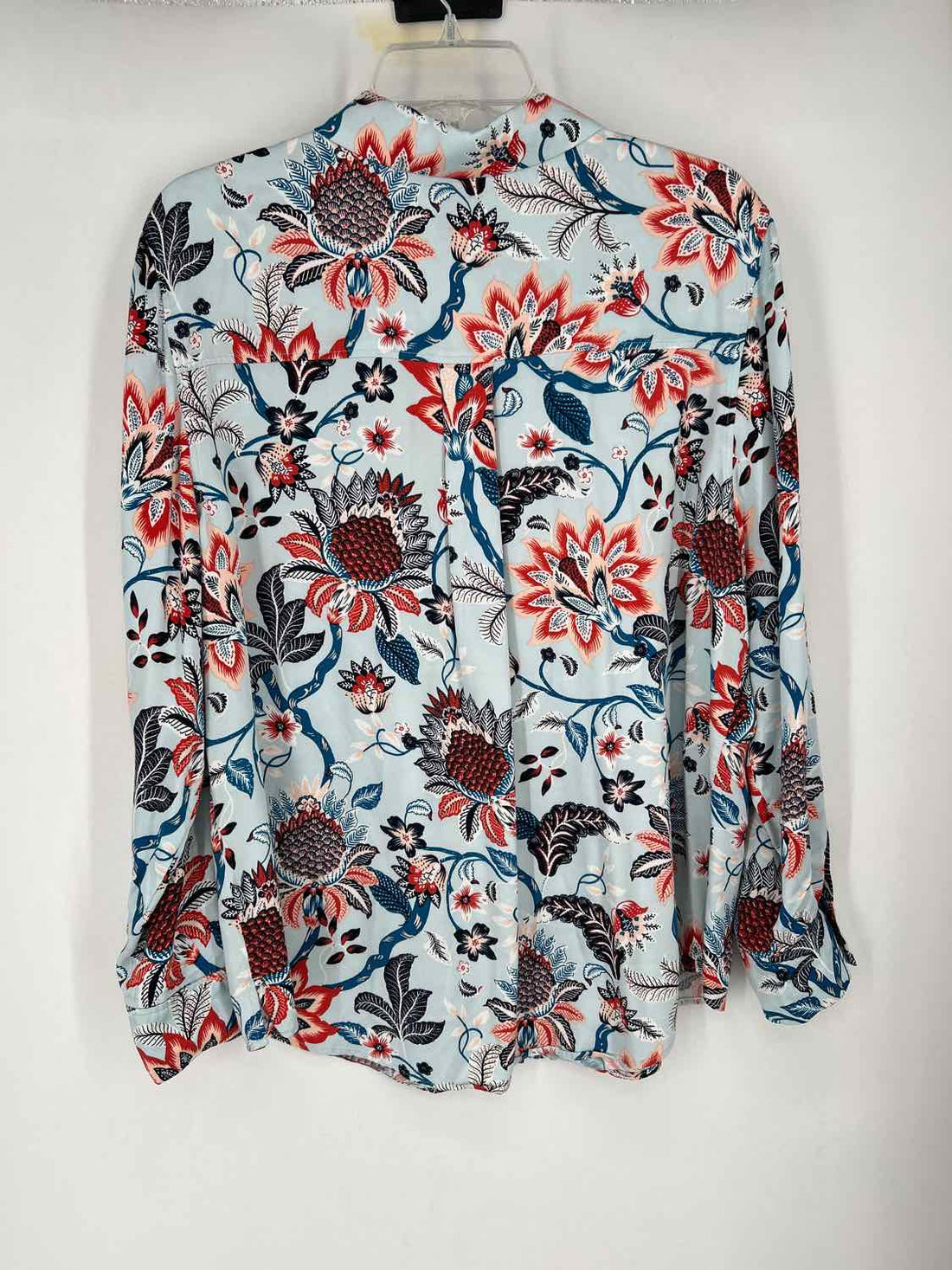 Chicos Size 3(XL) Blue Paisley Long Sleeve