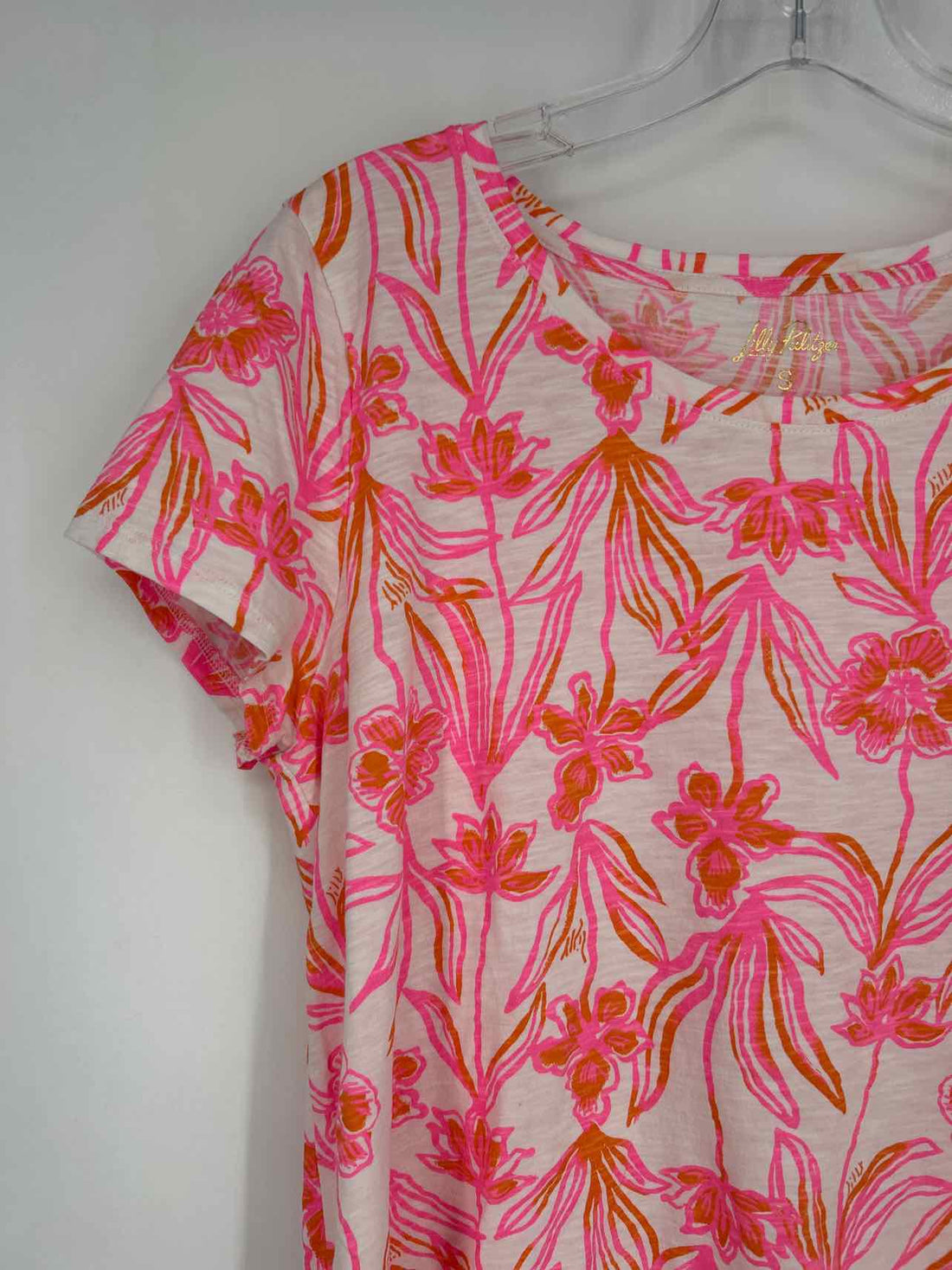 Lilly Pulitzer S White Pink & Orange Lilly Pulitzer Top